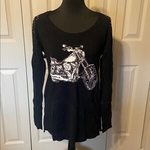 Rock & Republic Motorcycle Harley Bikercore Long Sleeve Sweater Women’s Medium